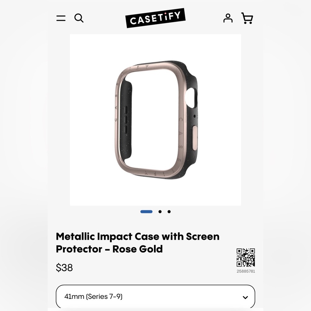 Casetify impact case rosegold 41mm